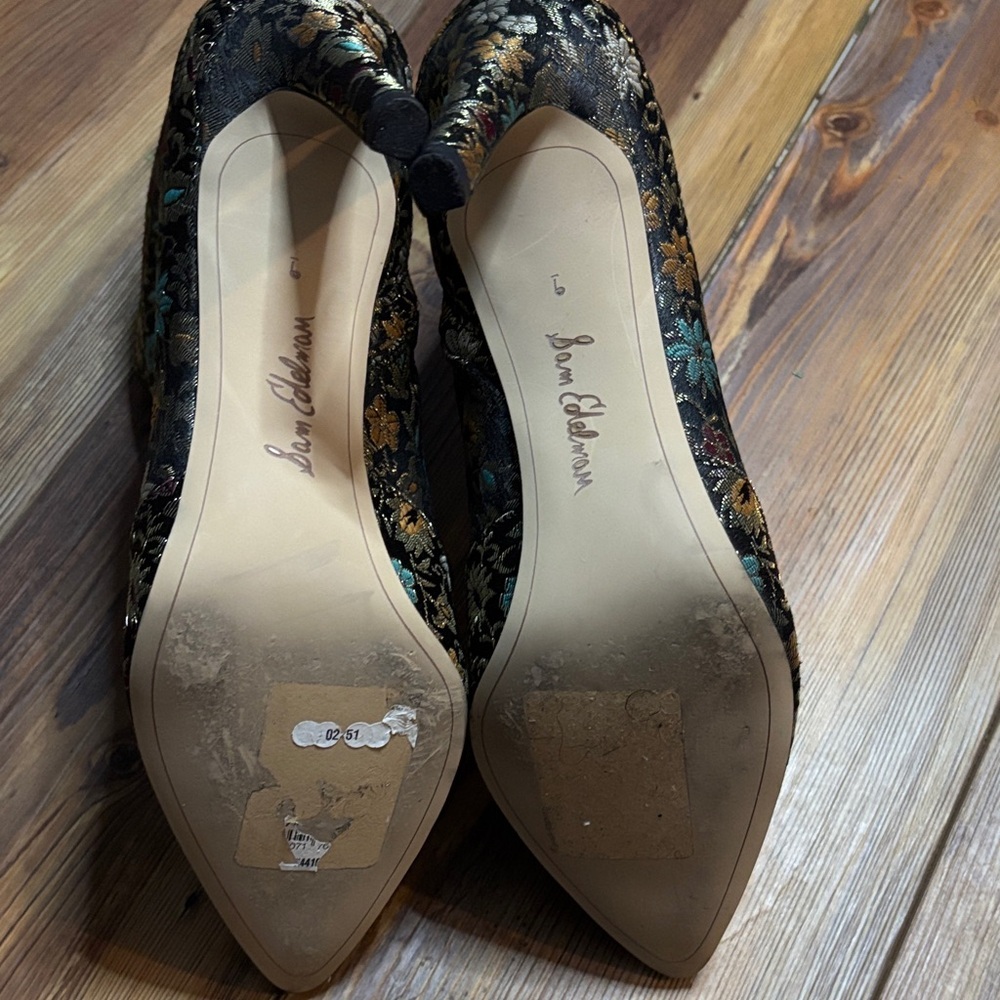 Sam Edelman Olette floral brocade tapestry stiletto ankle bootie Size 9 - Picture 5 of 6